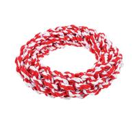 HIAKDOFT Big Dog Chew Molar Interactive Pet Educational for Teeth Cleaning and Boredom Red and White Rope for Dogs