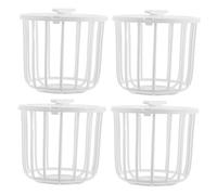 HIAKDOFT Bird Nest Baskets Set of 4 Sturdy Plastic Finch Breeding Nest Complete Nesting Material Organiser for Canaries and Small Birds