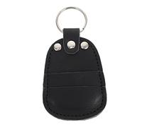 HIAKDOFT Black Synthetic Material Guitar Pick Holder Case for Bass and Guitar Plectrums Protects Picks from Scratch and Shake Compact Storage Bag and Relatives