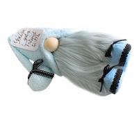 HIAKDOFT Blue Decorative Gnome Doll Tabletop Figurine Plush Scandinavian Sea Gnome Blue Holiday Party Ornament for Indoor Home Décor and Seasonal Display