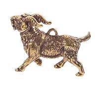 HIAKDOFT Brass Goat Keychain Pendant Charm with Protective Meaning Handcrafted Vintage Decoration for Keys and Bags Easy to Attach Unique Hanging Accessory for Women and Men