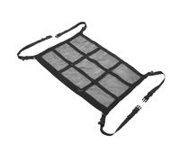HIAKDOFT Car Ceiling Cargo Net Mesh Organizer with Double Zipper Breathable Storage Pouch for Small Items Large Capacity Hanging Roof Bag for Car Interior Space Saving