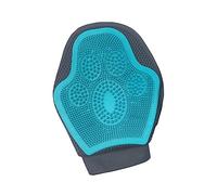 HIAKDOFT Cat Bathing Glove Double Sided Pet Grooming Brush for Dogs and Cats Cleaning Massage Glove for Hair Removal and Relaxing Massage Suitable for All Breeds Green Palm Design