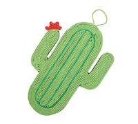 HIAKDOFT Cat Sisal Scratch Mat and Hanging Scratching Pad Natural Jute Fiber Cactus Design Floor Protector for Indoor Cats and Kittens Session Enrichment