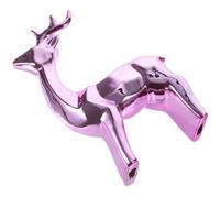 HIAKDOFT Ceramic Deer Figurine Pink Gold Small Nordic Style Reindeer Statue Desktop Animal Decoration Scandinavian Ceramic Craft Decor for Home Office