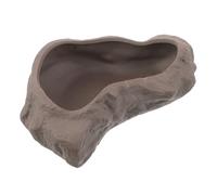 HIAKDOFT Ceramic Flowerpot Rock Shaped Planter Bowl for Small Plants No Drainage Hole Indoor Bonsai Pot with Elegant Stonelike Design for Succulents and Hydroponic Flowers