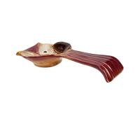 HIAKDOFT Ceramic Spoon Rest Owl Design Multifunctional Kitchen Utensil Holder for Countertop Scoop Storage and Dinner Table Decoration Heat-Resistant Easy to Clean Kitchen Accessory