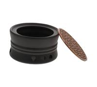 HIAKDOFT Ceramic Tea Warmer with Candle Holder Black Tea Heating Stove for Teapot Warmer Portable Non-slip Base Suitable for Home Office Random Color