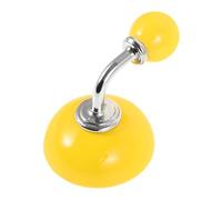 HIAKDOFT Ceramic Wall Mounted Clothes Hook Round Coat Hanger for Kitchen Bathroom Bedroom Closet Stylish Decor