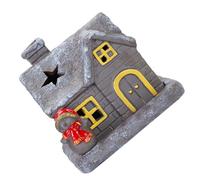 HIAKDOFT Ceramics Christmas Incense Burner Ornament White Snow House Design for Xmas Home Decor Creative Adorable Censer for Incense Cones and Sticks Ceramic with Delicate Craftsmanship for