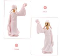 HIAKDOFT Character Ornament Decor Miniature Dining Table Poetry Themed Statue Dollhouse Coffee Table Creative Writer Figurine Miniature White Plastic