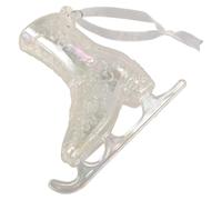 HIAKDOFT Christmas Acrylic Ice Skate Ornament Pendant, Skating Shoe Decoration for Xmas Tree, Single Hanging Ice Skating Accessory for Holiday Decor