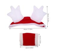 HIAKDOFT Christmas Horse Costume with Soft Breathable Santa Hat and Leg Wraps for Holiday Parades Festive Equine Accessories for Comfortable Wear and Unique Holiday Look