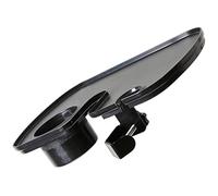 HIAKDOFT Clamp Microphone Stand Tray with Cup Holder PP Material Sound Card Shelf for Live Broadcast Compatible with Various Mic and Photography Brackets Multi Accessory Holder