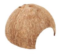 HIAKDOFT Coconut Shell Reptile Hide Cave for Turtles Snakes Crabs Lifelike Terrarium Shelter Providing Safe Hiding Spot and Climbing Fun for Leopard Gecko and Small Reptiles