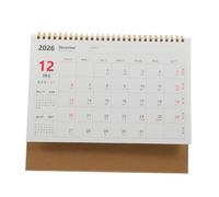 HIAKDOFT Coil Binding Desk Calendar with Kraft Paper Vintage Design Standing Flip Planner with Months Daily Monthly Agenda for Office School Home Organization and Decoration