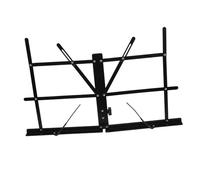 HIAKDOFT Collapsible Foldable Music Sheet Stand with Adjustable Angle and Strong Clip Portable Metal Book Holder for Guitar Tablet and Reading Lightweight Desktop Rack with Carry Bag for