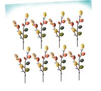 HIAKDOFT Colorful Branch Easter Egg Stems DIY Decorations for Home Living Mall Spring Decor Creative Floral Arrangement Easter Ornaments for Festive Celebration