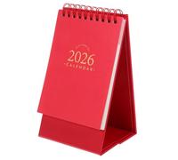 HIAKDOFT Compact Standing Flip Desk Calendar with Twin Wire Binding Writable Back for Detailed Planning Minimalist Monthly Planner for Office Home School Desktop Accessories
