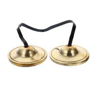 HIAKDOFT Copper Meditation Bell Handcrafted Yoga Cymbals Lightweight Percussion Instrument for Mindfulness and Positive