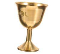 HIAKDOFT Copper Offering Water Cup Medium Brass Ritual Chalice for Buddhist Worship and Use Smooth Polished Surface Decorative Collectible for Zen Tea Rooms and East Asian Culture