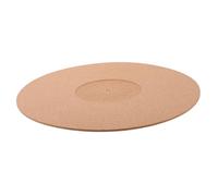 HIAKDOFT Cork Turntable Platter Mat 297mm X 3mm Groove Anti-static Vinyl Record Slipmat for Record Players and Dj Equipment, Natural Wood Color Home Recorder Accessory