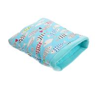 HIAKDOFT Cotton Warm Pet for Small Animals Sugar Glider and Guinea Pig Bed Cozy Winter Nest Pouch for Hamsters Lightweight Portable Soft Pet Hideout in Blue Fish Pattern