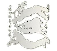 HIAKDOFT Creative Music Band Die Cut for Card Making and Scrapbooking Carbon Steel Embossing Stencil DIY Crafting Tool for Albums and Greeting Cards Silver Tone