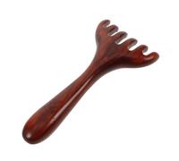 HIAKDOFT Creative Wooden Scalp Massage Tool Wide Tooth Comb Unisex Foot and Head Massager Natural Wood Craft for Relaxation and Meridian Therapy