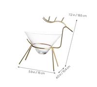 HIAKDOFT Deer Shape Iron Art Cocktail Glasses Creative Wine Cups for Bar Cafe Modern Decorative Juice Glasses for Mixed Drinks Beer Iced Tea Party Use Golden Finish