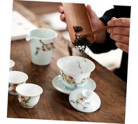 HIAKDOFT Delicate Ceramic Tea Cup with Elegant Pattern Porcelain Teaware for Tea Lovers Unique Vintage Style for Home Family and Friends Enjoyment
