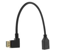 HIAKDOFT Displayport Male to Female Extension Cable HD PC Video Extender Wire Right Angle Connector for Office Home Display Setup