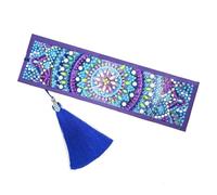 HIAKDOFT DIY Diamond Bookmark Kit with Beads Painting Resin Sequins for Handmade Art Craft Decor Finish Page Marker with Tassel Suitable for All Ages and Creative Relaxation