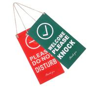HIAKDOFT Do Not Disturb Door Sign Double Sided Reversible Welcome Please Knock Sign Business Open Closed Door Hanger for Office Retail Restaurant Clinic