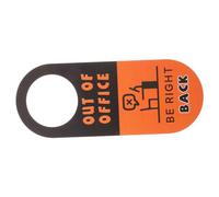 HIAKDOFT Double-sided PVC Door Knob Hanger Sign for Office Hotel Hospitals Please Knock Office Message Visible Both Sides Clear English Notice for Privacy and Communication