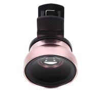 HIAKDOFT Dual-use Phone Camera Lens with Clip Wide Angle and Macro Lens for Expanded Field of View and Detailed Shots Rose Gold UV Protection Compatible with Smartphones and Tablets