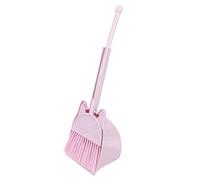 HIAKDOFT Dustpan and Broom Small Cleaning Tool Pretend Play Housekeeping Kit in Light Pink for Indoor Use Safe Design