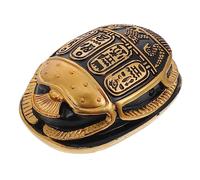 HIAKDOFT Egypt Scarab Beetle Decor Large Gold Resin Egyptian Ornament Unique Desktop Tabletop Model Home Craft Decoration