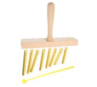 HIAKDOFT Eight-tone Tabletop Wind Chimes with Mallet for Solid Aluminum Percussion Instrument for Band Accompaniment and Classroom Music Teaching Rhythm Development