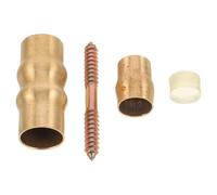 HIAKDOFT Elderly Walking Stick Joint Connector Set Brass DIY Cane Connector Accessories for Stability Non-Skid Crutch Replacement Parts for Disabled Seniors