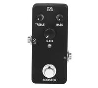 HIAKDOFT Electric Guitar Single Block Effector Pure Booster High Gain Pusher with Stable Dc Power Supply for Guitar Bass and Musical Instruments Lightweight Analog Overload Effect with Warm