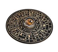 HIAKDOFT Elegant Wooden Pendulum Board for Divination and Dowsing Tarot Dowsing Pad with Months Premium Craftsmanship Home Decor Accent for Spiritual Spaces