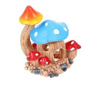 HIAKDOFT Fish Tank Mushroom House Colorful Aquarium Decor Resin Fish Cave for Hiding No Deformation Fading Enhances Underwater Landscape