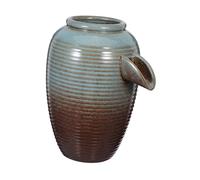HIAKDOFT Garden Hydroponic Vase Fountain Ceramic Jug with Circulating Water System for Outdoor Balcony Spitter Fountain Natural Oxygen Supply for Lively Fish Artistic Backyard Waterfall