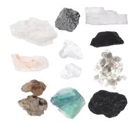 HIAKDOFT Geology Kit for Boy Girl Rock and Mineral Specimens Irregular Crystal Specimen Decorative Stone Display Prop Education Prop
