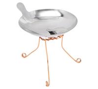 HIAKDOFT Ghee Lamp Holder with Kerosene Oil Tray Wick Stand for Temple and Prayer Use Oil Lamp Base with Glass Frame Practical Vintage Style Wick Holder for Burning