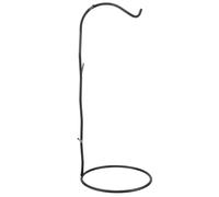 HIAKDOFT Glass Globe Hanging Rack Iron Terrarium Stand with Hook, Black Metal Air Plant Display Holder for Home Hydroponic Plant Pots and Decorative Hanging Baubles