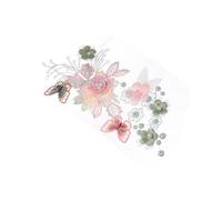 HIAKDOFT Gold Sequin Flower Embroidered Cloth Patch for DIY Clothes Decorations Non-Fading Applique Sticker for Bags Dolls and Craft Embellishments