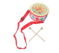 HIAKDOFT Hand Beat Drum with Strap for Double Sided Rhythm Percussion Instrument for Kindergarten Handsfree Design for Teacher Interaction Indoor Outdoor Musical