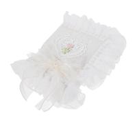HIAKDOFT Handmade White Lace Book Cover Protector Washable Fabric Sleeve for Hardcover and Paperback Notebooks Decorative Book Sleeve for School Business Personal Use